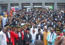 Cour d’Appel de Conakry: le Garde des Sceaux Yaya Kairaba Kaba, préside la prestation de serment de nouveaux Magistrats et Greffiers