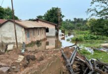 Boké : La population du quartier Lambanyi de nouveau frappée par l’inondation, 4 familles contraintes de déménager