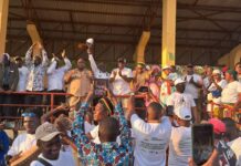 Résultats provisoires de la présidentielle: La population de Boké célèbre cet après-midi la victoire du candidat Mamadi Doumbouya au scrutin présidentiel du 28 décembre