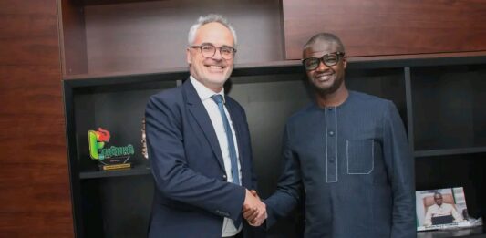 Guinée : le Garde des Sceaux, reçoit l’Ambassadeur de France pour une visite de courtoisie