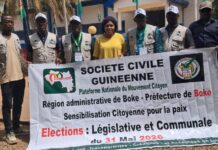 Boké-Vers les législatives et communales : La Plate-forme du Mouvement citoyen <> en tournée de sensibilisation des citoyens pour la paix