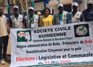 Boké-Vers les législatives et communales : La Plate-forme du Mouvement citoyen <> en tournée de sensibilisation des citoyens pour la paix