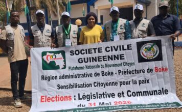 Boké-Vers les législatives et communales : La Plate-forme du Mouvement citoyen <> en tournée de sensibilisation des citoyens pour la paix