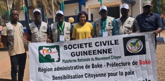 Boké-Vers les législatives et communales : La Plate-forme du Mouvement citoyen <> en tournée de sensibilisation des citoyens pour la paix