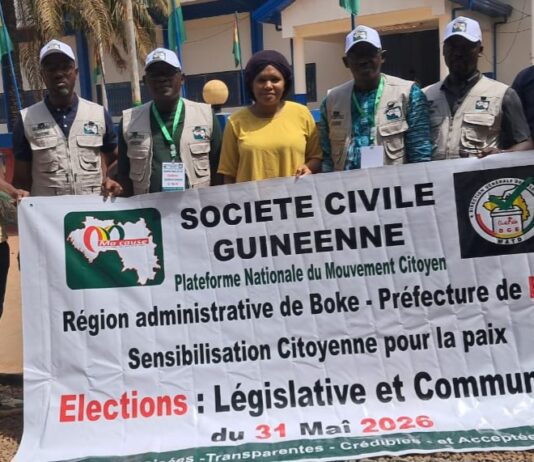 Boké-Vers les législatives et communales : La Plate-forme du Mouvement citoyen <> en tournée de sensibilisation des citoyens pour la paix