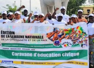 Faranah au cœur de la citoyenneté : la caravane civique mobilise les populations autour de la paix et du vivre-ensemble