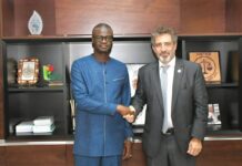 Justice et droits humains : le Ministre Ibrahima Sory II Tounkara reçoit le nouveau Coordonnateur résident du Système des Nations Unies en Guinée