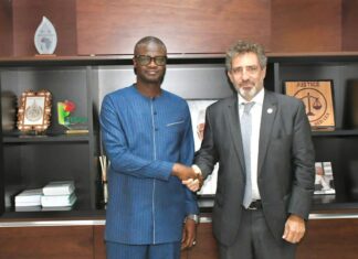 Justice et droits humains : le Ministre Ibrahima Sory II Tounkara reçoit le nouveau Coordonnateur résident du Système des Nations Unies en Guinée
