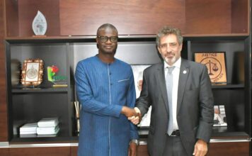 Justice et droits humains : le Ministre Ibrahima Sory II Tounkara reçoit le nouveau Coordonnateur résident du Système des Nations Unies en Guinée