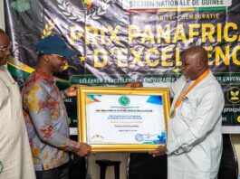 Mohamed Lamine Diaby honoré du Prix Panafricain d’Excellence pour la Promotion de la Bonne Gouvernance Électorale