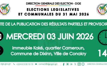 Élections législatives et communales 2026 : la DGE poursuit la publication des résultats partiels et provisoires