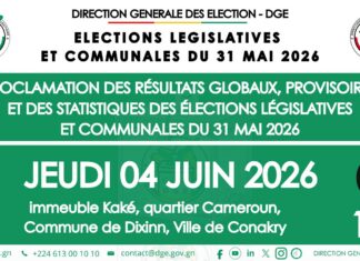 Élections législatives et communales 2026 : la DGE annonce la proclamation des résultats globaux provisoires ce jeudi