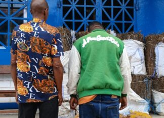 Kindia : 178,5 kg de chanvre indien saisis à Filigbé, deux suspects présentés à la presse