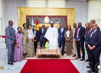 Palais Mohammed V : Mamadi Doumbouya reçoit le vice-président de la Banque mondiale pour l’Afrique de l’Ouest et du Centre