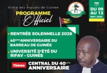 Guinée : le Barreau célèbre 40 ans d’engagement pour les libertés et l’État de droit